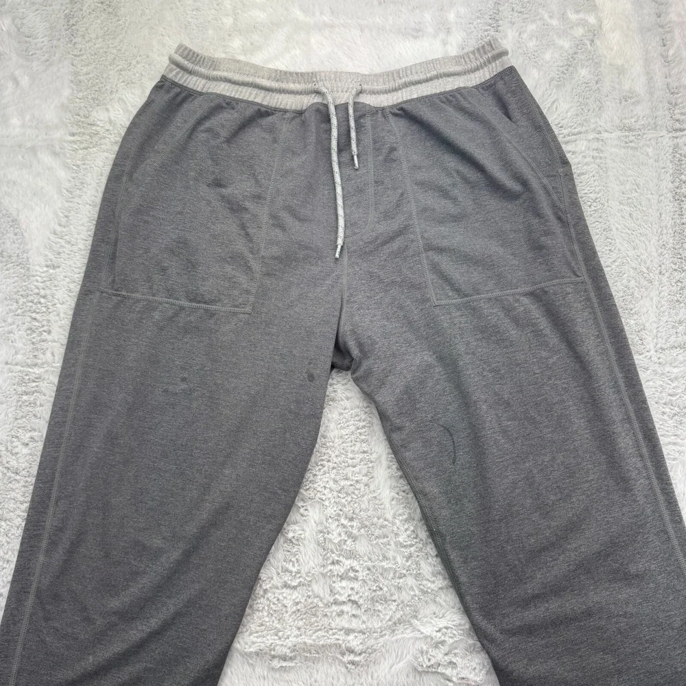 Marine Layer Jogger Pants Mens Large Gray Drawstring Elastic Waist FLAWS